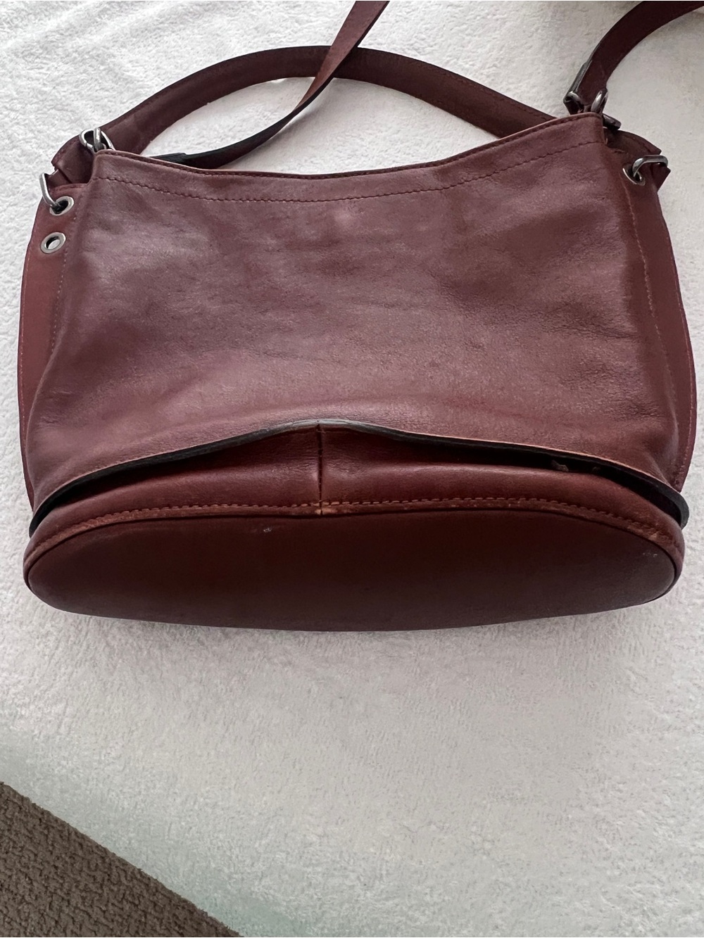Longchamp Chestnut Brown Leather Crossbody Bag - Picture 5 of 6